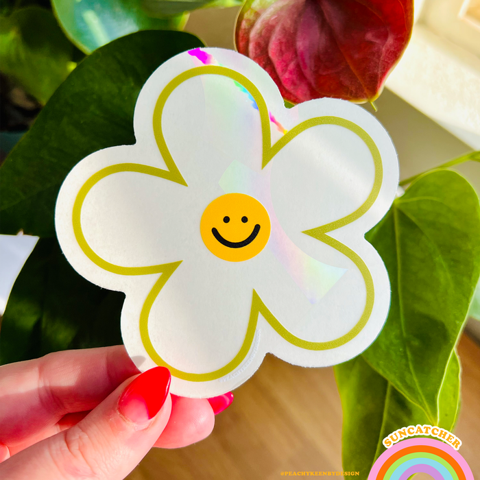 SUNCATCHER Smiley Flower 4"