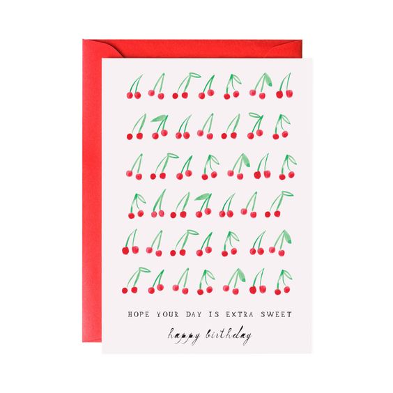 Sweet Cherry Birthday Card