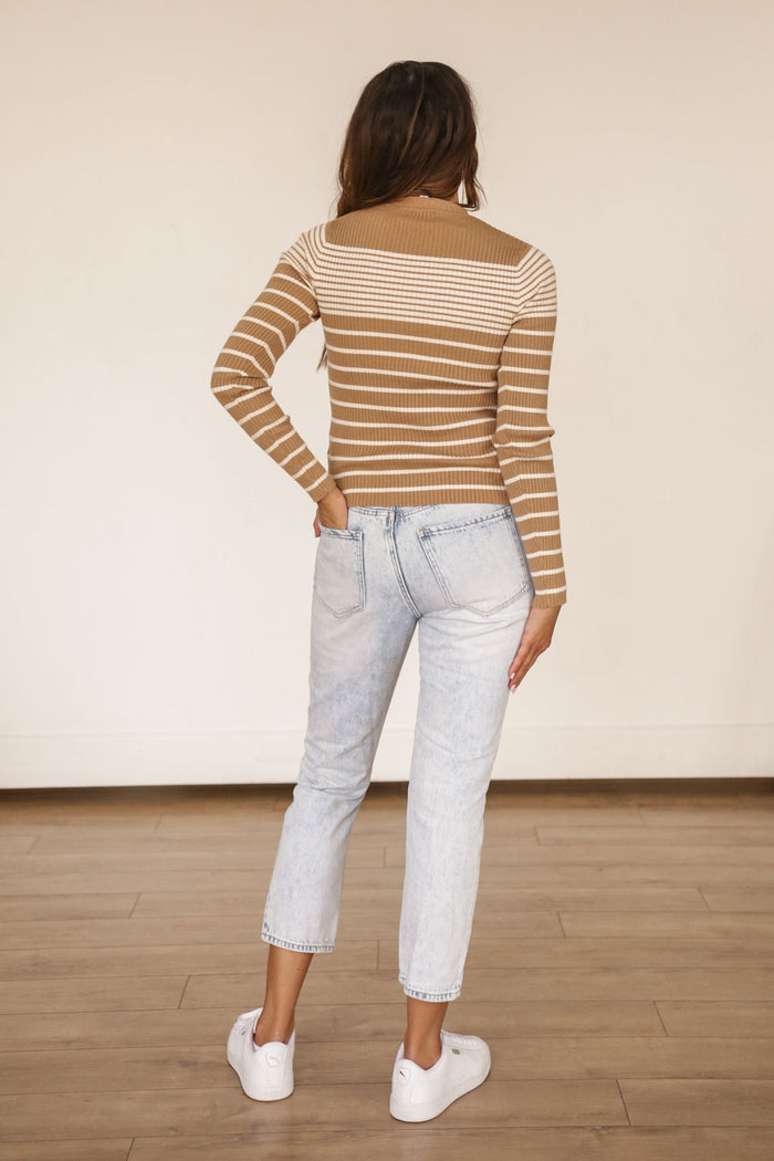 Taupe Days Stripe Sweater