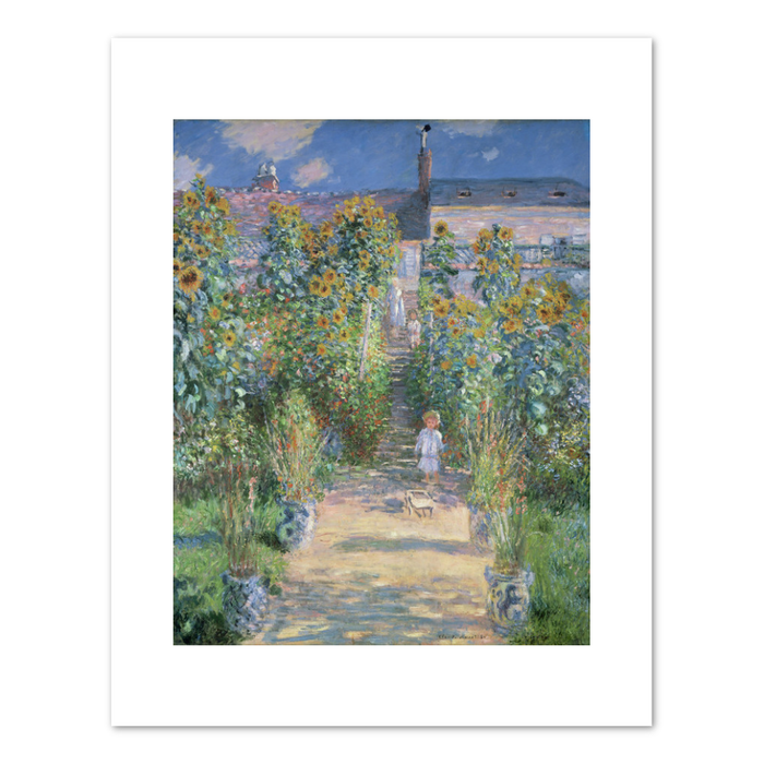 Claude Monet, The Artist's Garden at VÃ©theuil, 1880, Fine Art Prints in various sizes by Museums.Co