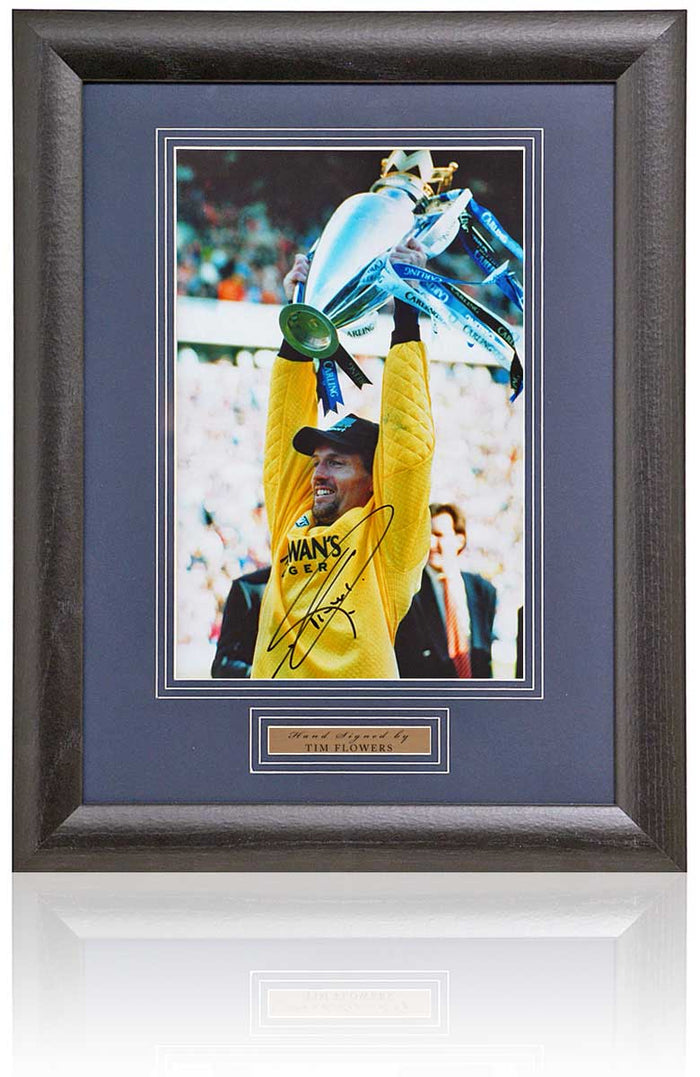 Tim Flowers Blackburn Rovers Legend Hand Signed Photograph 15x19" Framed