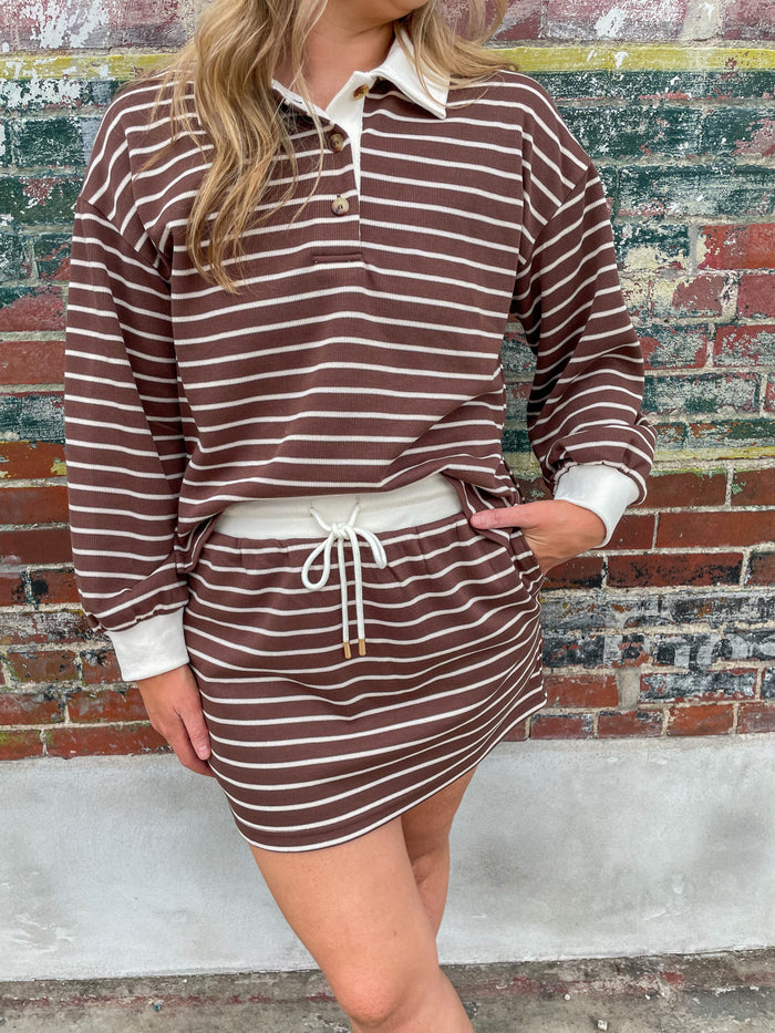 Toasted Stripe Skort