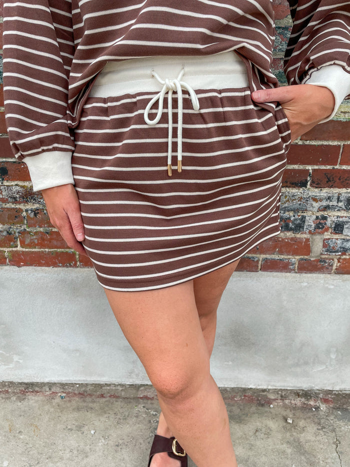 Toasted Stripe Skort