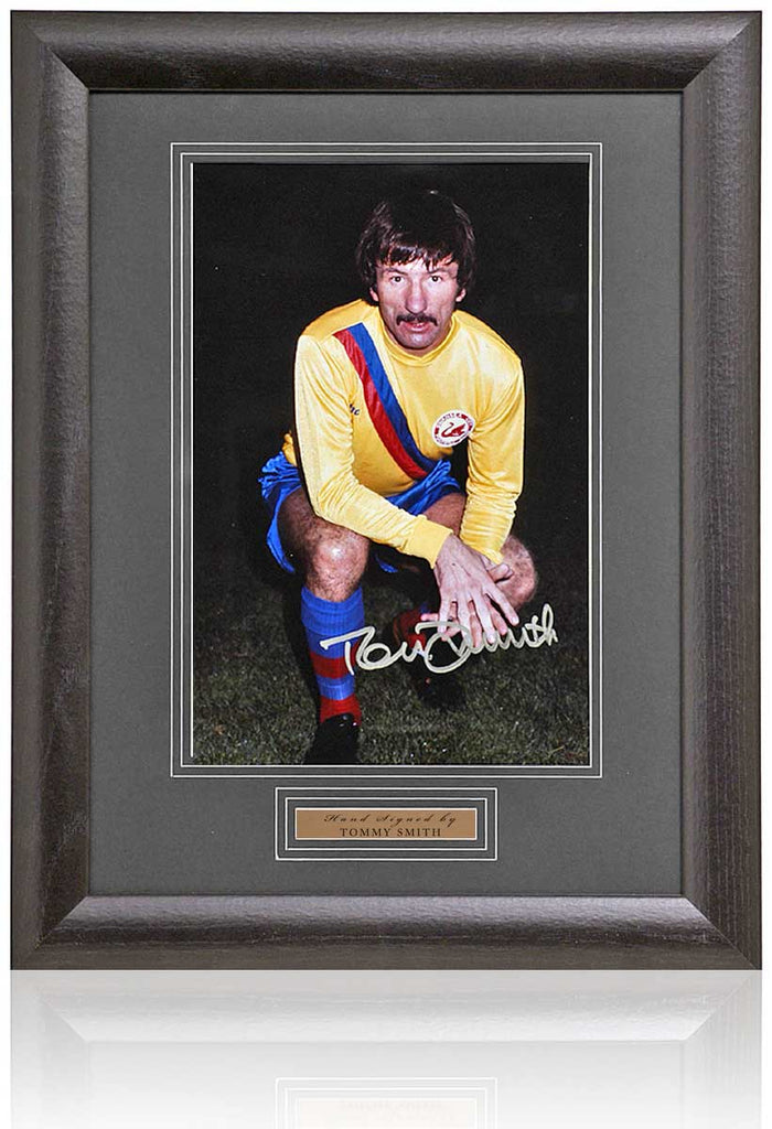 Tommy Smith Swansea City Legend Hand Signed Photograph 15x19" Framed