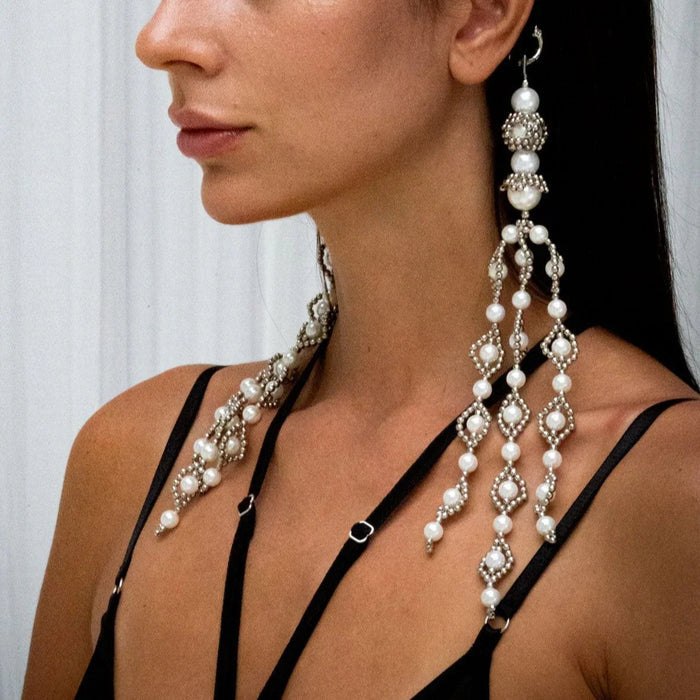 handcrafted modular trinity medallions in pearl by object and dawn