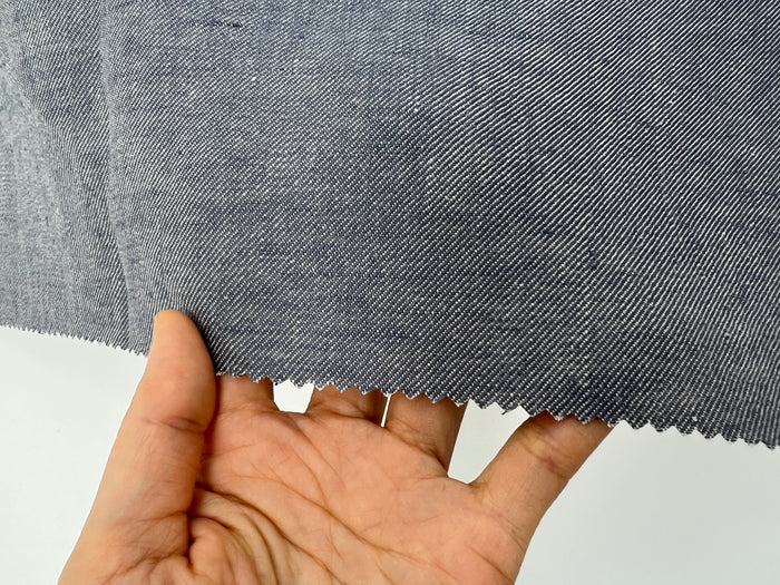 Two-Tone Chambray Twill | 100% Linen Fabric 8331 8332