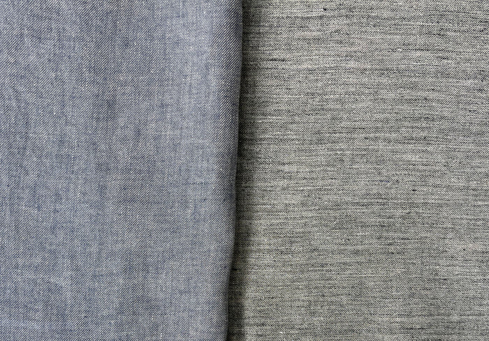 Two-Tone Chambray Twill | 100% Linen Fabric 8331 8332