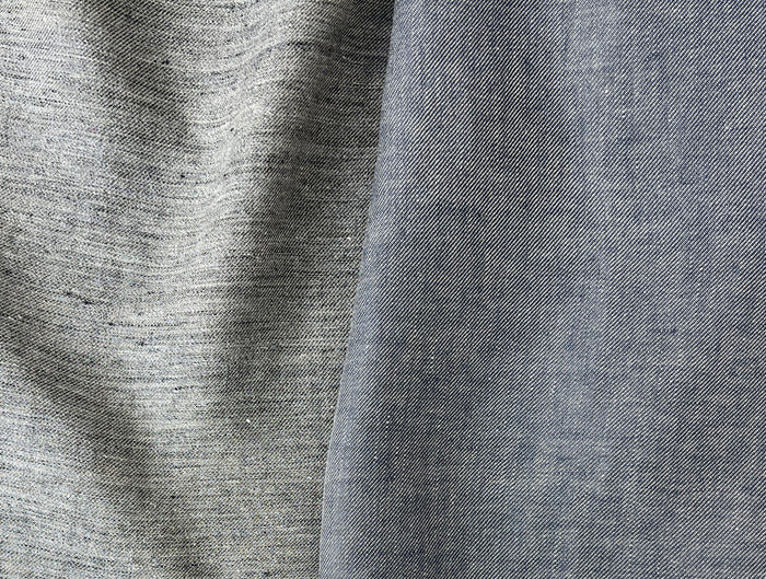Two-Tone Chambray Twill | 100% Linen Fabric 8331 8332