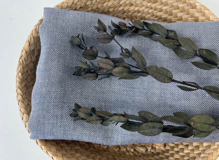 Two-Tone Chambray Twill | 100% Linen Fabric 8331 8332