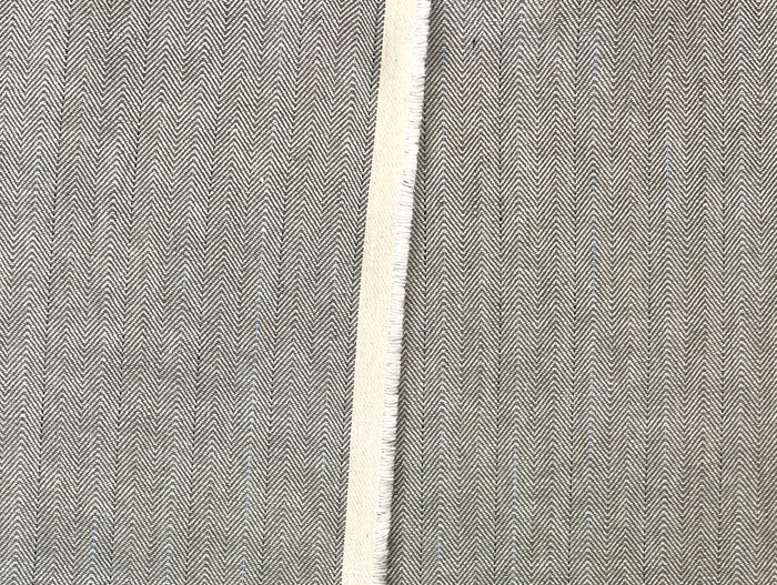 Two-Tone Herringbone Pinstripe | Linen Cotton Fabric 7303 7304