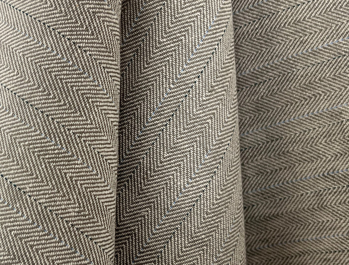Two-Tone Herringbone Pinstripe | Linen Cotton Fabric 7303 7304