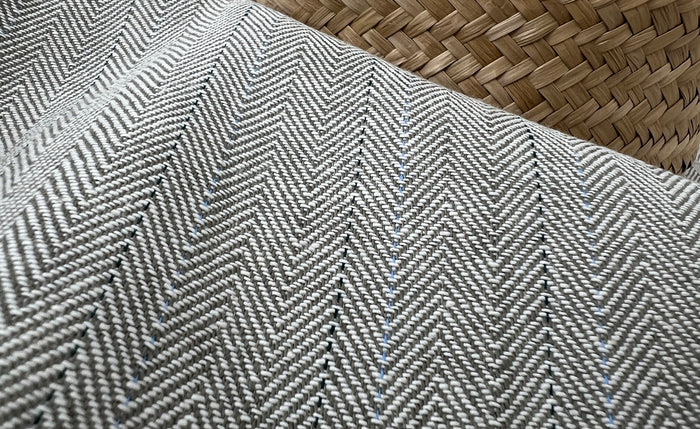 Two-Tone Herringbone Pinstripe | Linen Cotton Fabric 7303 7304