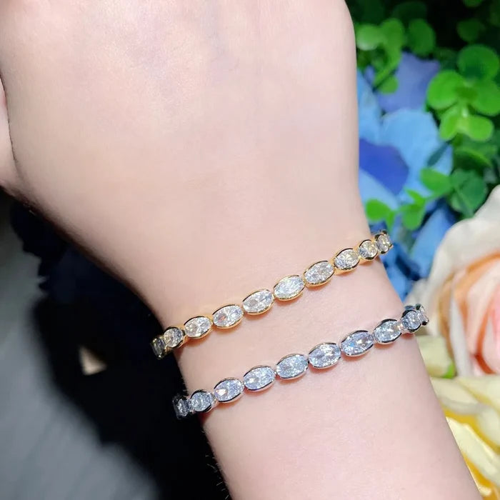 Wedding Jewelry - Elegant CZ Bridal Bracelet in Silver or Gold