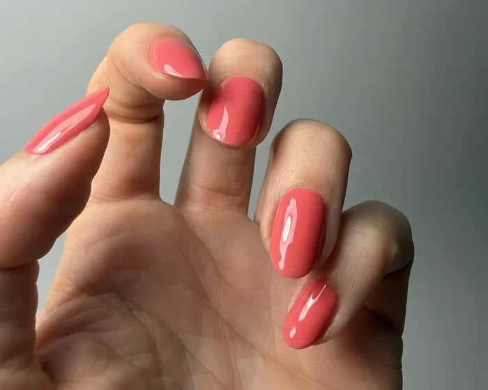 UV-Free Gel Nail Wraps – Coral Crush