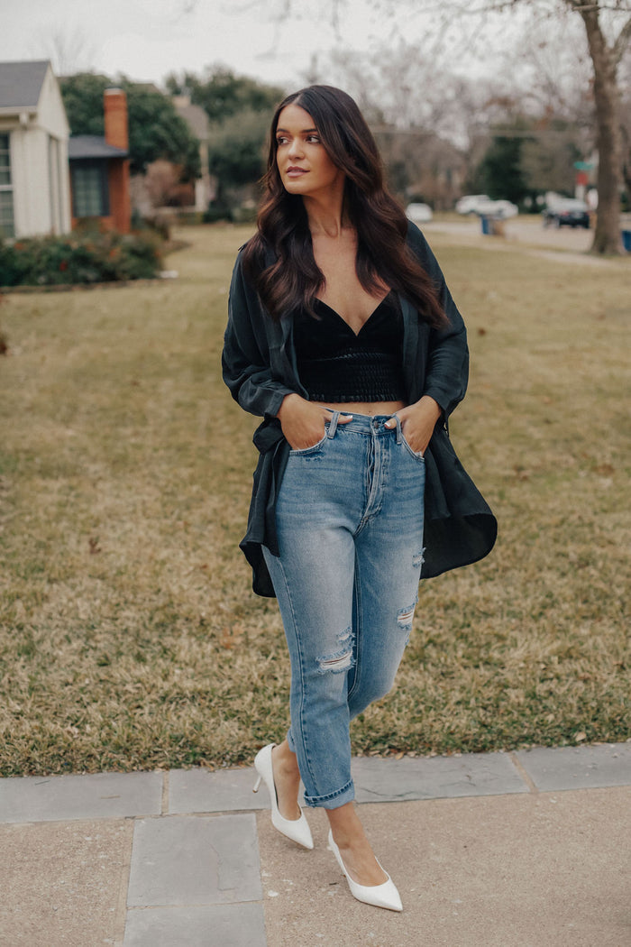 Velvet Bralette Top