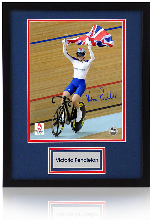 Victoria Pendleton Hand Signed Team GB Official Olympics Photograph 11x14" Framed