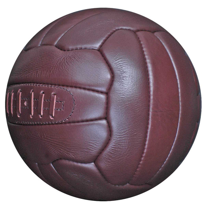 Vintage Retro 1930s Football 18 Panel Size 5 Brown Hand-Stitched Leather New