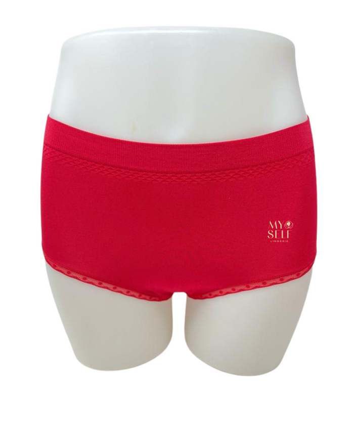 Wacoal Persian Red B-Smooth Seamless Full Brief with Lace myselflingerie.com