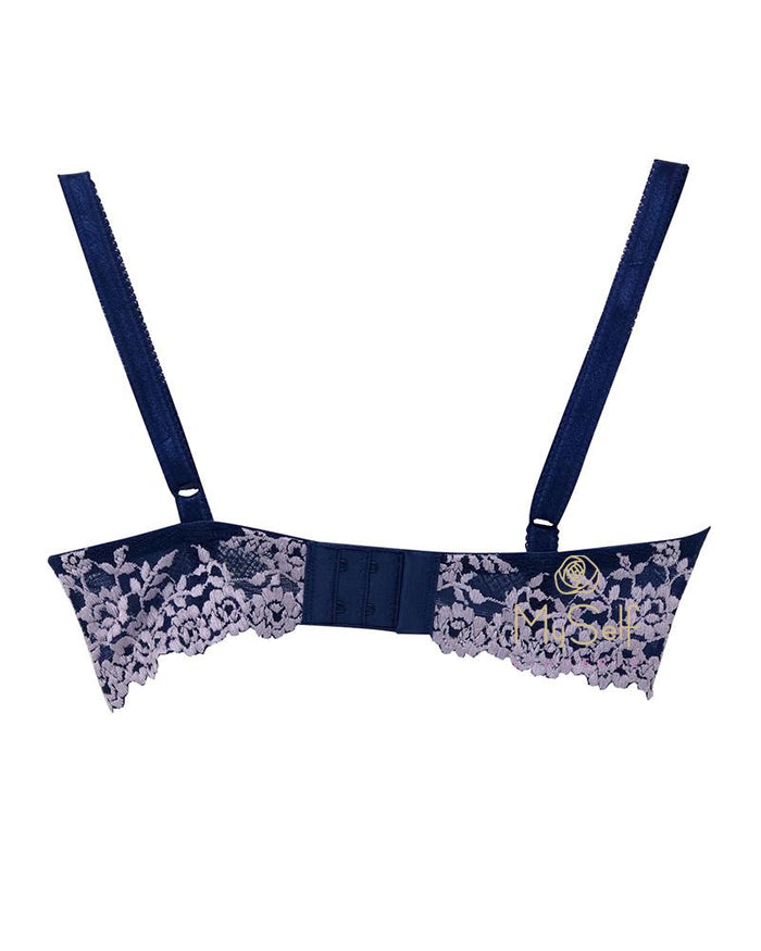Wacoal 65191 Embrace Lace Twilight Blue/Lavender Fog Underwire Bra MYSELFLINGERIE.COM