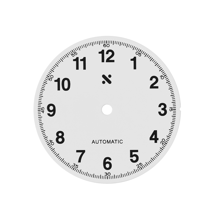 Watch Dial: 107 Minimal Tool Dial White
