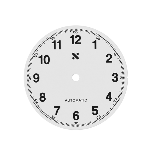 Watch Dial: 107 Minimal Tool Dial White