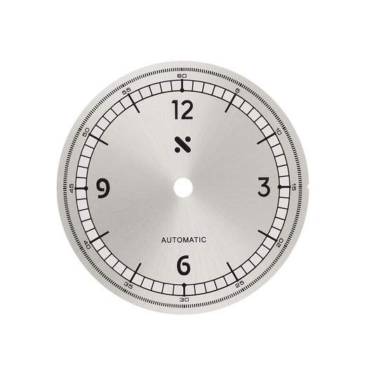 Watch Dial: 108 Minimal Tool Dial Sunburst Silver
