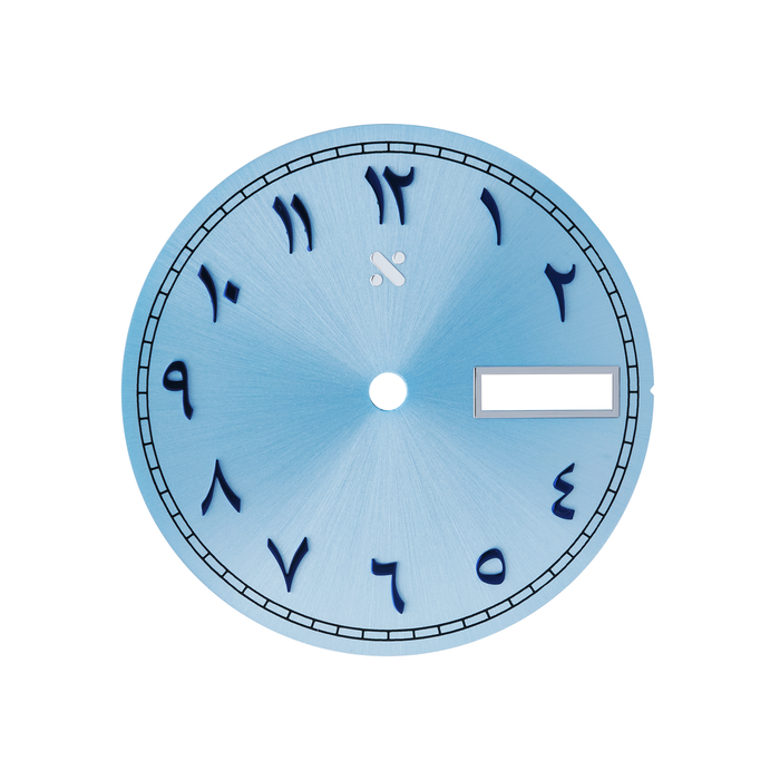 Watch Dial: Arabic Sunburst Sky Blue Finish