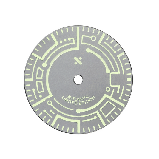 Watch Dial: Cyclic Cyborg Glass Black - Date