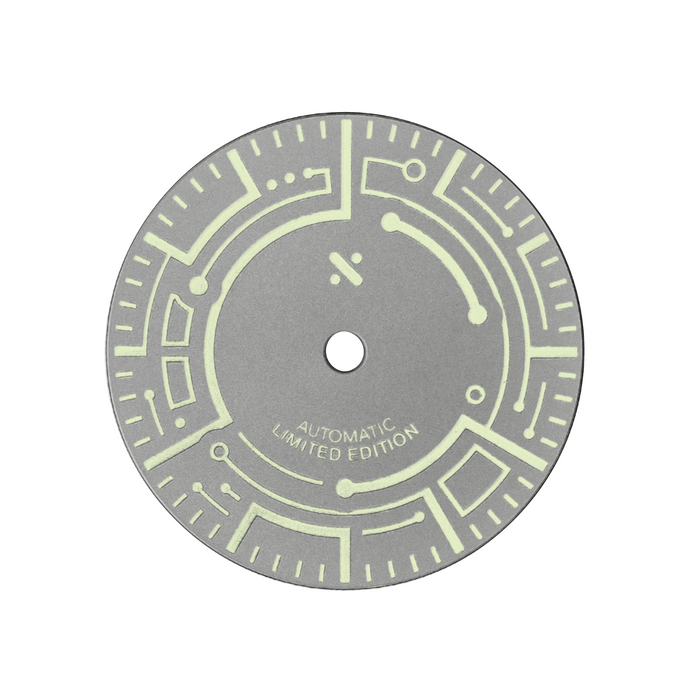 Watch Dial: Cyclic Cyborg Glass Black - No Date