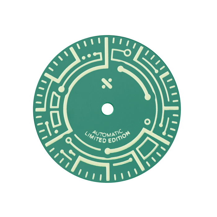 Watch Dial: Cyclic Cyborg Glass Green No Date