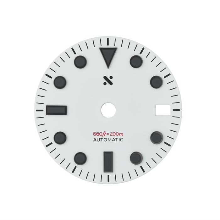 Watch Dial: GMT Divemaster White w Black Lume
