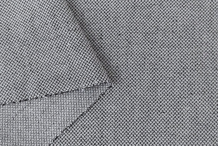 White & Black Dobby Weave Fabric - Linen-Cotton Blend 4650