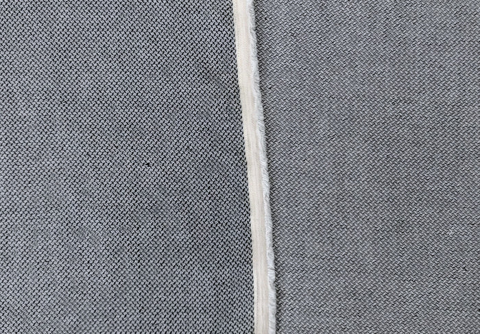 White & Black Dobby Weave Fabric - Linen-Cotton Blend 4650