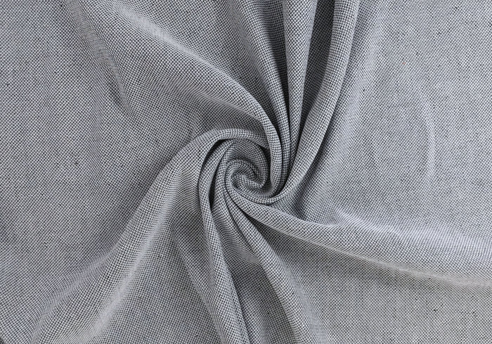 White & Black Dobby Weave Fabric - Linen-Cotton Blend 4650