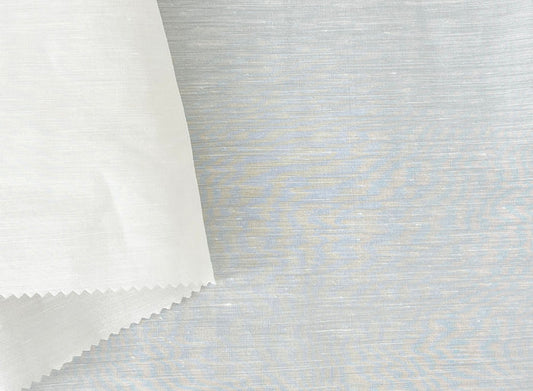 White Linen Nylon Stretch Fabric – Lightweight, Pre-Washed, 60" Wide 8261