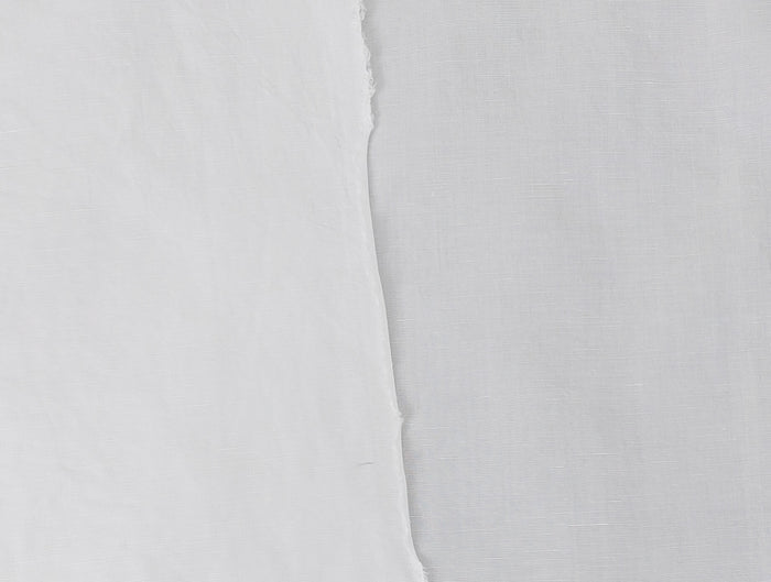 White Linen Tencel Cotton Blend Fabric - Soft Touch, Light-Medium Weight 7002