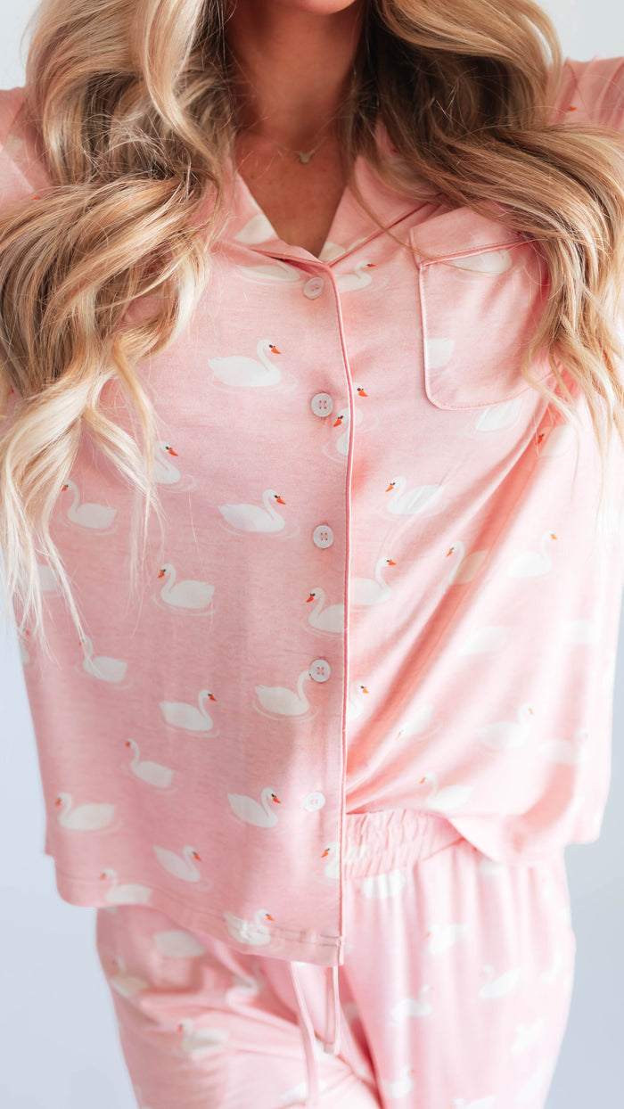 Women's Button Up Set In Ivy