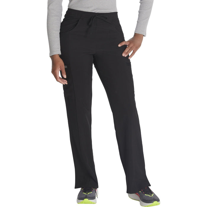 Women's EDS Essentials Mid Rise Straight Leg Drawstring Scrub Pant - Black - 1