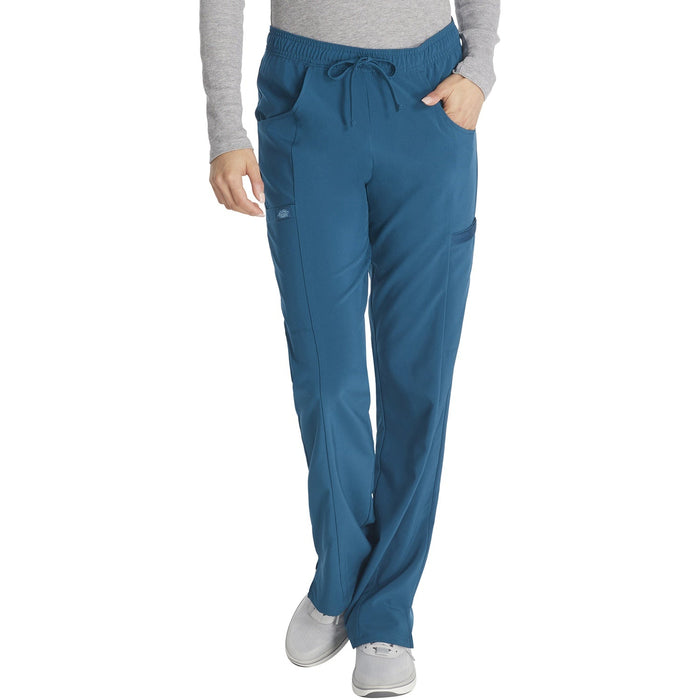 Women's EDS Essentials Mid Rise Straight Leg Drawstring Scrub Pant - Caribbean Blue - 1