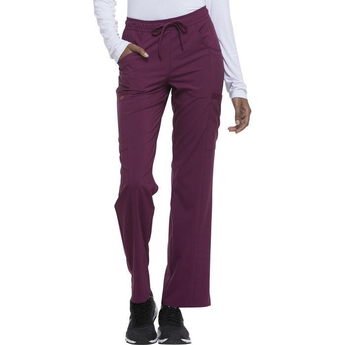 Women's EDS Essentials Mid Rise Straight Leg Drawstring Scrub Pant - Wine - 1