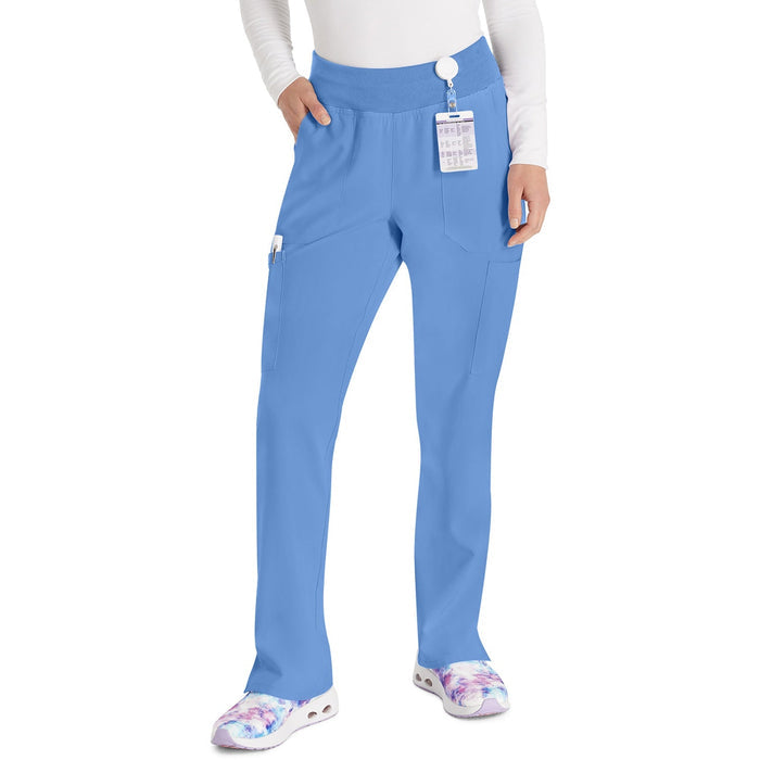 Women's EDS Essentials Natural Rise Tapered Leg Pull-On Scrub Pant - Ciel - 1