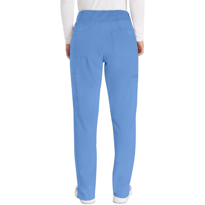 Women's EDS Essentials Natural Rise Tapered Leg Pull-On Scrub Pant - Ciel - 2
