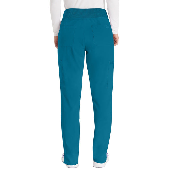 Women's EDS Essentials Natural Rise Tapered Leg Pull-On Scrub Pant - Caribbean Blue - 2
