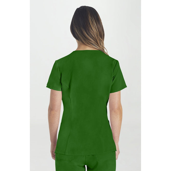 Women's EDS Essentials V-Neck Scrub Top - Fern Green - 2
