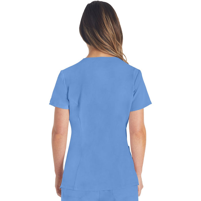 Women's EDS Essentials V-Neck Scrub Top - Ciel - 2