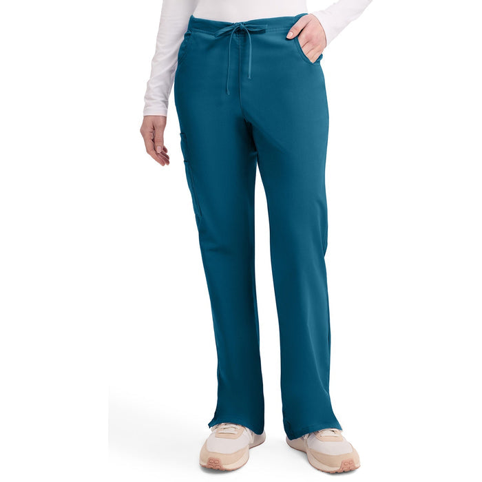 Women's EDS Signature Mid Rise Drawstring Cargo Scrub Pant - Caribbean Blue - 1