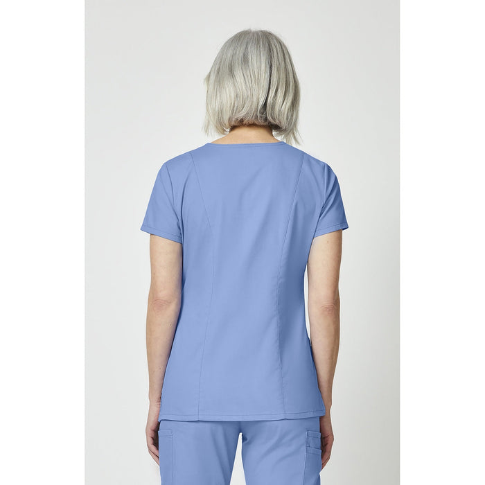 Women's EDS Signature V-Neck Scrub Top - Ciel - 2