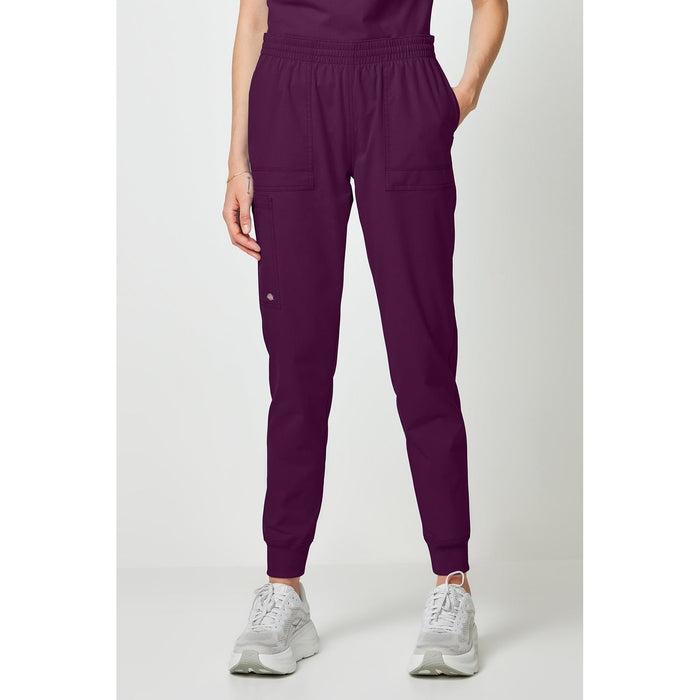Women's Forge Mide Rise Cargo Scrub Jogger - Wine - 1