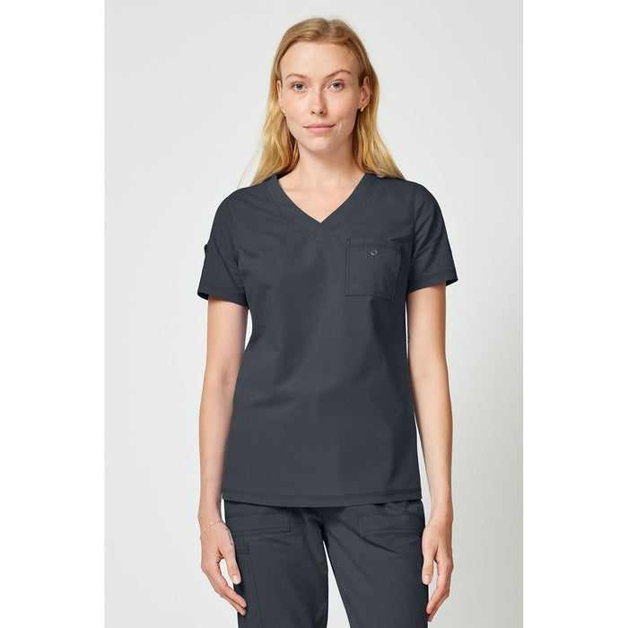 Women's Forge Tuck In Scrub Top - Pewter - 1