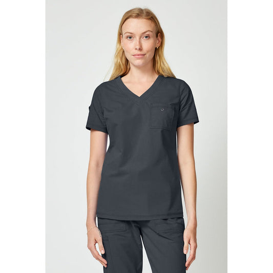 Women's Forge Tuck In Scrub Top - Pewter - 1
